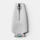 Farbige Blume der sozialen Gerechtigkeit Flaschenkühler (Rückseite)