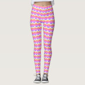 Farbige Blume des Lebens - rosa Muster Leggings (Vorderseite)