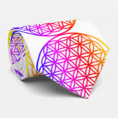 Farbige Blume des Lebensmusters heilige Geomtry Krawatte (Gerollt)