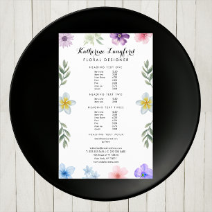 Farbige Blume Design Editable Template Flyer