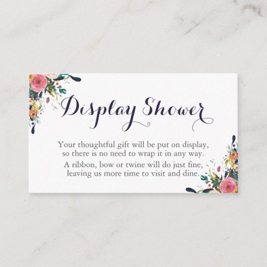 Farbige Blume-Display-Duschkarte Begleitkarte (Vorderseite)