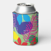 Farbige Blume Dosenkühler (Kanne Rückseite)