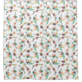 Farbige Blume Duschvorhang (Vorderseite)