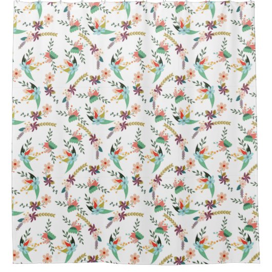 Farbige Blume Duschvorhang (Vorderseite)