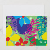 Farbige Blume Einladung (Vorne/Hinten)