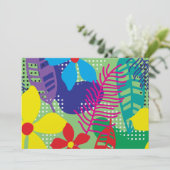 Farbige Blume Einladung (Stehend Vorderseite)