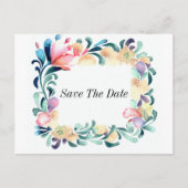 Farbige Blume Einladung Postkarte (Vorderseite)