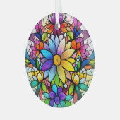 Farbige Blume erhalten Ornament Aus Glas (Vorderseite links)