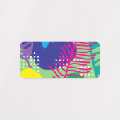 Farbige Blume Etiketten (Design 1)