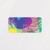 Farbige Blume Etiketten (Design 2)