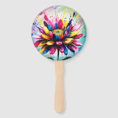 Farbige Blume Fächer (Rückseite)