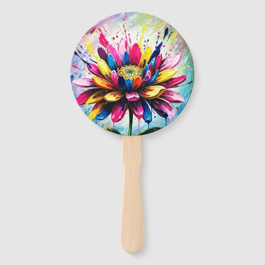 Farbige Blume Fächer (Vorderseite)
