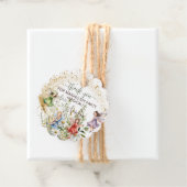 Farbige Blume Fairies Glitzer Script Danke Geschenkanhänger (Beispiel)