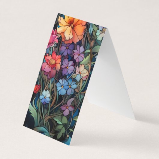 Farbige Blume Falten von Lesezeichen Bookmarkers Visitenkarten (Vorderseite)