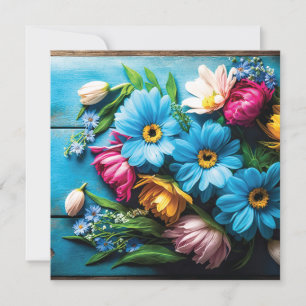 Farbige Blume Feiertagskarte