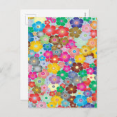 Farbige Blume Feiertagspostkarte (Vorne/Hinten)