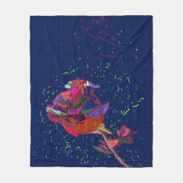 Farbige Blume Fleece Blanket