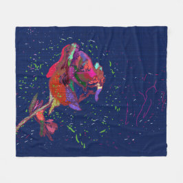 Farbige Blume Fleece Blanket