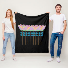 Farbige Blume Fleecedecke
