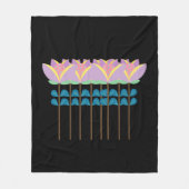 Farbige Blume Fleecedecke (Vorderseite)
