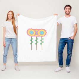 Farbige Blume Fleecedecke