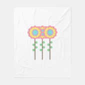 Farbige Blume Fleecedecke (Vorderseite)