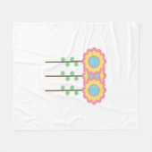 Farbige Blume Fleecedecke (Vorderseite (Horizontal))