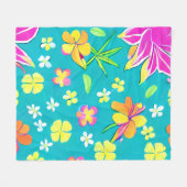 Farbige Blume Fleecedecke (Vorderseite (Horizontal))