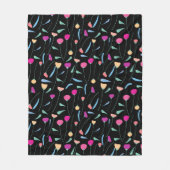 Farbige Blume Fleecedecke (Vorderseite)