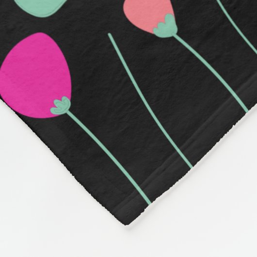Farbige Blume Fleecedecke (Ecke)