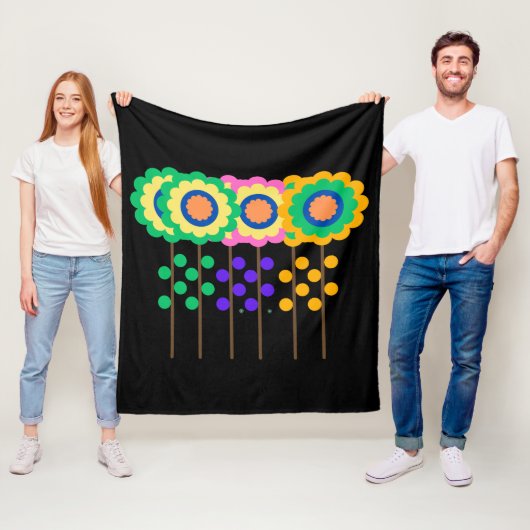 Farbige Blume Fleecedecke (Beispiel)