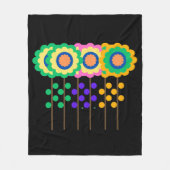 Farbige Blume Fleecedecke (Vorderseite)