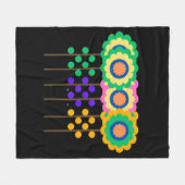 Farbige Blume Fleecedecke (Vorderseite (Horizontal))