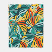 Farbige Blume Fleecedecke (Vorderseite)