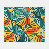 Farbige Blume Fleecedecke (Vorderseite (Horizontal))