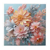 Farbige Blume Fliese (Vorderseite)