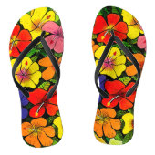 Farbige Blume Flip Flops Badesandalen (Fußbett)