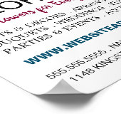 Farbige Blume, Floristrische Werbung Poster (Ecke)