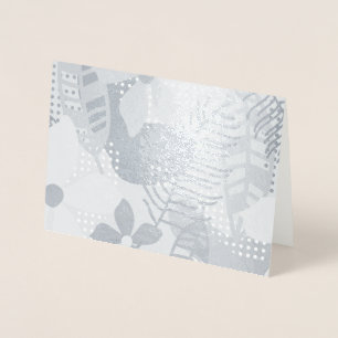 Farbige Blume Folienkarte