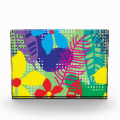 Farbige Blume Fotoblock (Vorderseite)