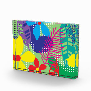 Farbige Blume Fotoblock