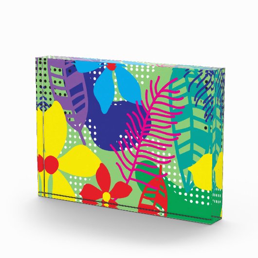 Farbige Blume Fotoblock (Rechts)