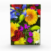 Farbige Blume Fotoblock (Vorderseite)