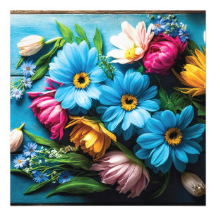 Farbige Blume Fotodruck