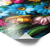 Farbige Blume Fotodruck (Ecke)