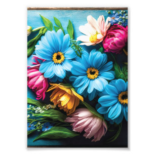Farbige Blume Fotodruck