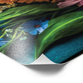 Farbige Blume Fotodruck (Ecke)