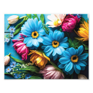 Farbige Blume Fotodruck