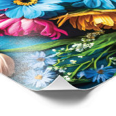 Farbige Blume Fotodruck (Ecke)