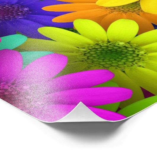 Farbige Blume Fotodruck (Ecke)